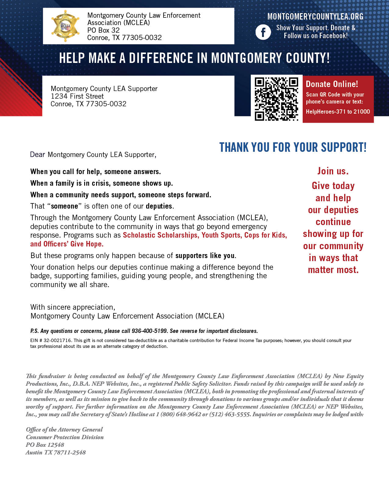Donation Letter
